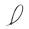 Cable Tie, 10 in Length, 40 lb Tensile Strength, Black, 100-Pack