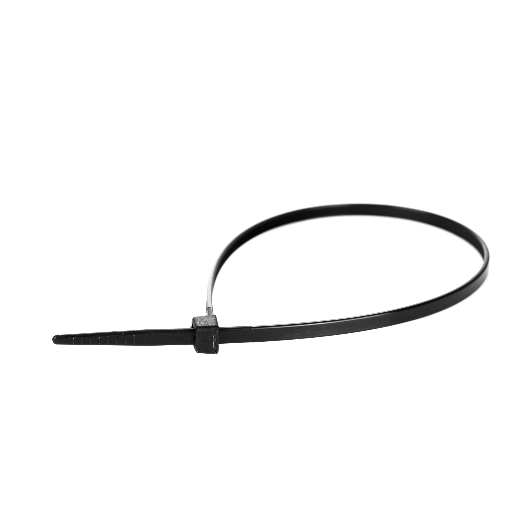 Cable Tie, 10 in Length, 40 lb Tensile Strength, Black, 100-Pack
