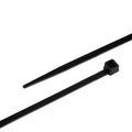 Cable Tie, 8 in Length, 50 lb Tensile Strength, Black, 100-Pack