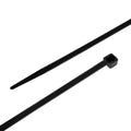 Cable Tie, 8 in Length, 50 lb Tensile Strength, Black, 100-Pack