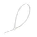 Cable Tie, 12 in Length, 50 lb Tensile Strength, Natural/White, 100-Pack