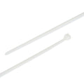Cable Tie, 12 in Length, 50 lb Tensile Strength, Natural/White, 100-Pack