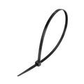 Cable Tie, 12 in Length, 50 lb Tensile Strength, Black, 100-Pack
