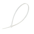 Cable Tie, 15 in Length, 50 lb Tensile Strength, Natural/White, 100-Pack