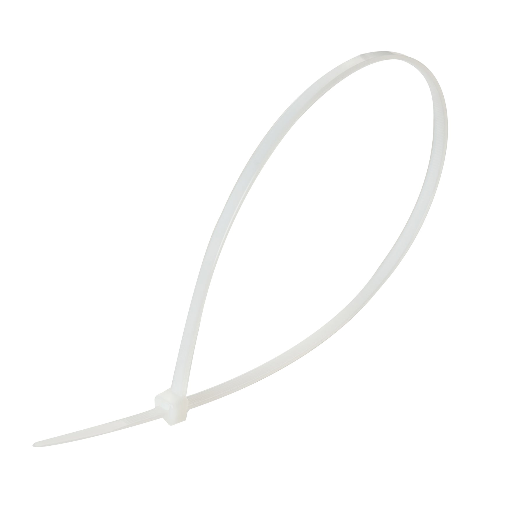 Cable Tie, 15 in Length, 50 lb Tensile Strength, Natural/White, 100-Pack