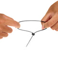 Cable Tie, 12 in Length, 120 lb Tensile Strength, Black, 100-Pack