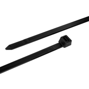 Cable Tie, 15 in Length, 120 lb Tensile Strength, Black, 100-Pack