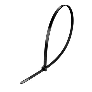 Cable Tie, 36 in Length, 180 lb Tensile Strength, Black, 50-Pack