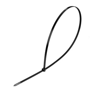 Cable Tie, 36 in Length, 180 lb Tensile Strength, Black, 50-Pack