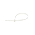 Cable Tie, 8 in Length, 50 lb Tensile Strength, Natural/White, 100-Pack
