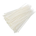 Cable Tie, 8 in Length, 50 lb Tensile Strength, Natural/White, 100-Pack