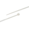 Cable Tie, 8 in Length, 50 lb Tensile Strength, Natural/White, 100-Pack
