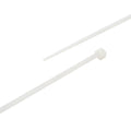 Cable Tie, 8 in Length, 50 lb Tensile Strength, Natural/White, 100-Pack