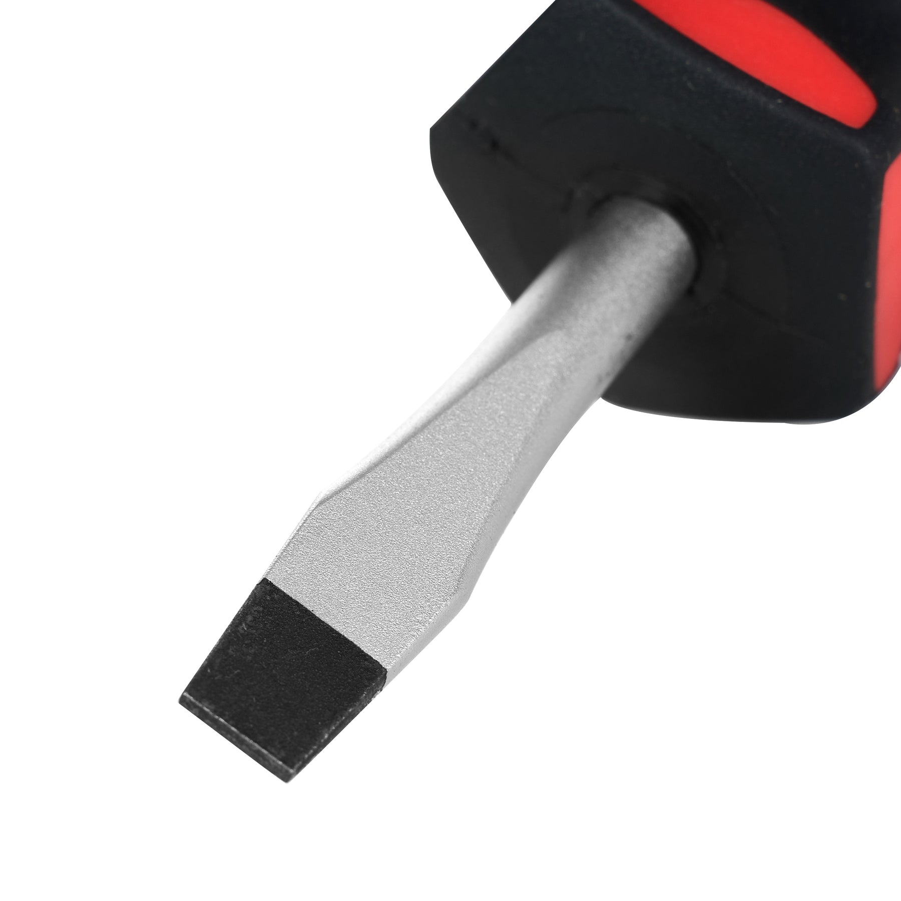 Magnetic Slotted Stubby Screwdriver 1/4 in – Soft Grip Ergonomic Handle, 1-1/2 in Shank, 4 in Overall