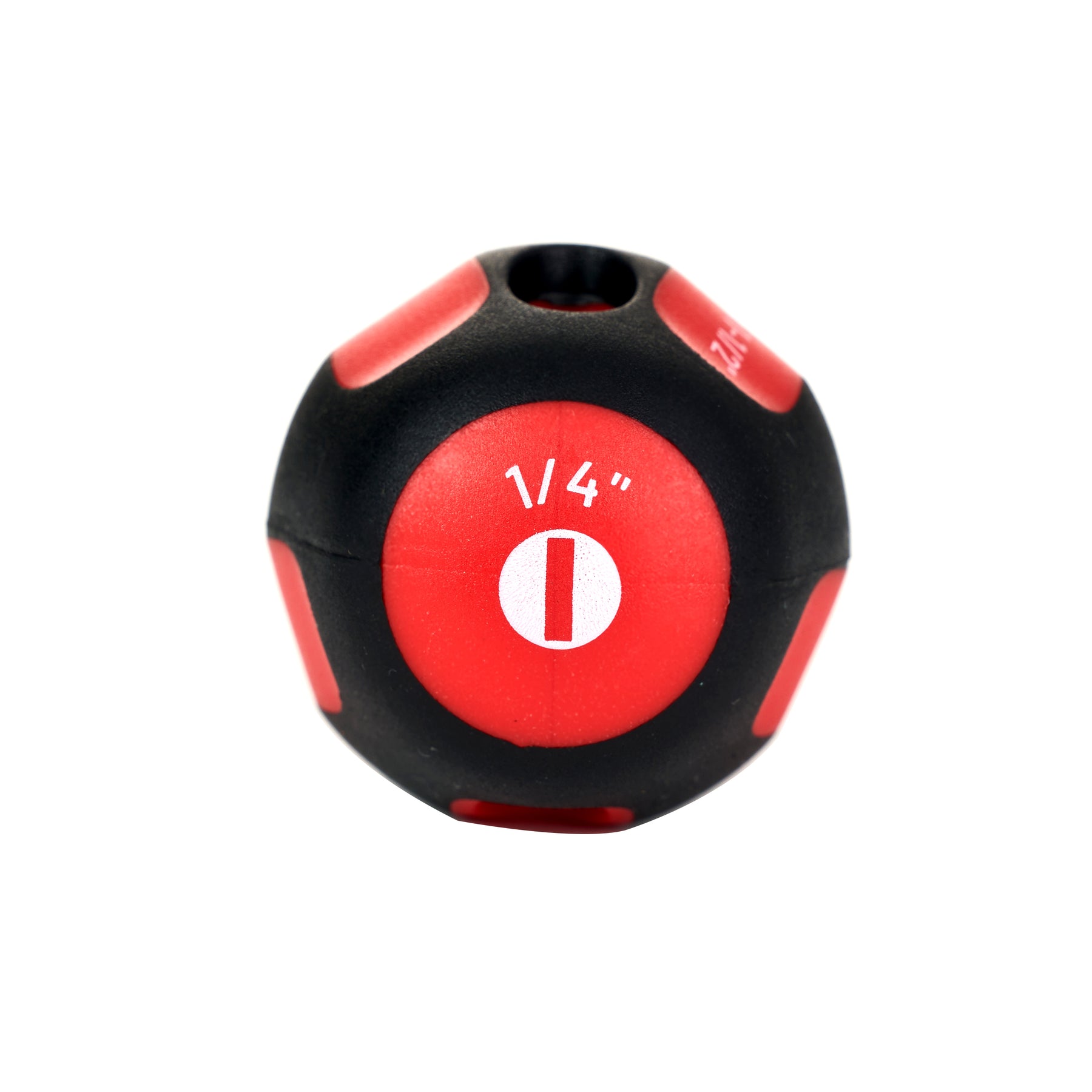 Magnetic Slotted Stubby Screwdriver 1/4 in – Soft Grip Ergonomic Handle, 1-1/2 in Shank, 4 in Overall