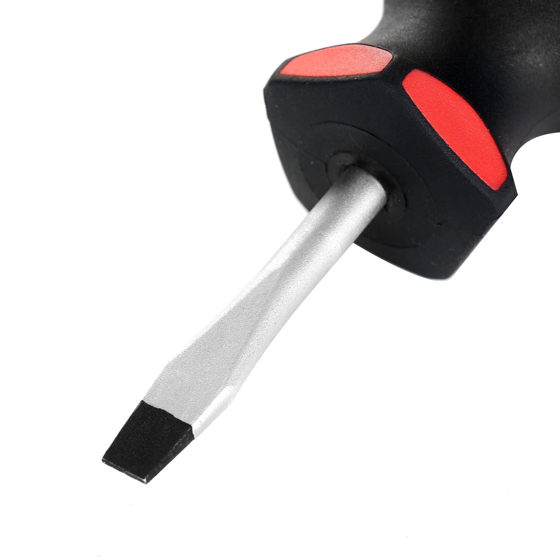 Magnetic Slotted Stubby Screwdriver 3/16 in – Soft Grip Ergonomic Handle, 1-1/2 in Shank, 4 in Overall