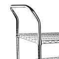 3-Shelf Chrome Utility Cart w/ Wheels, 550lb Capacity, 47" x 18" x 38"