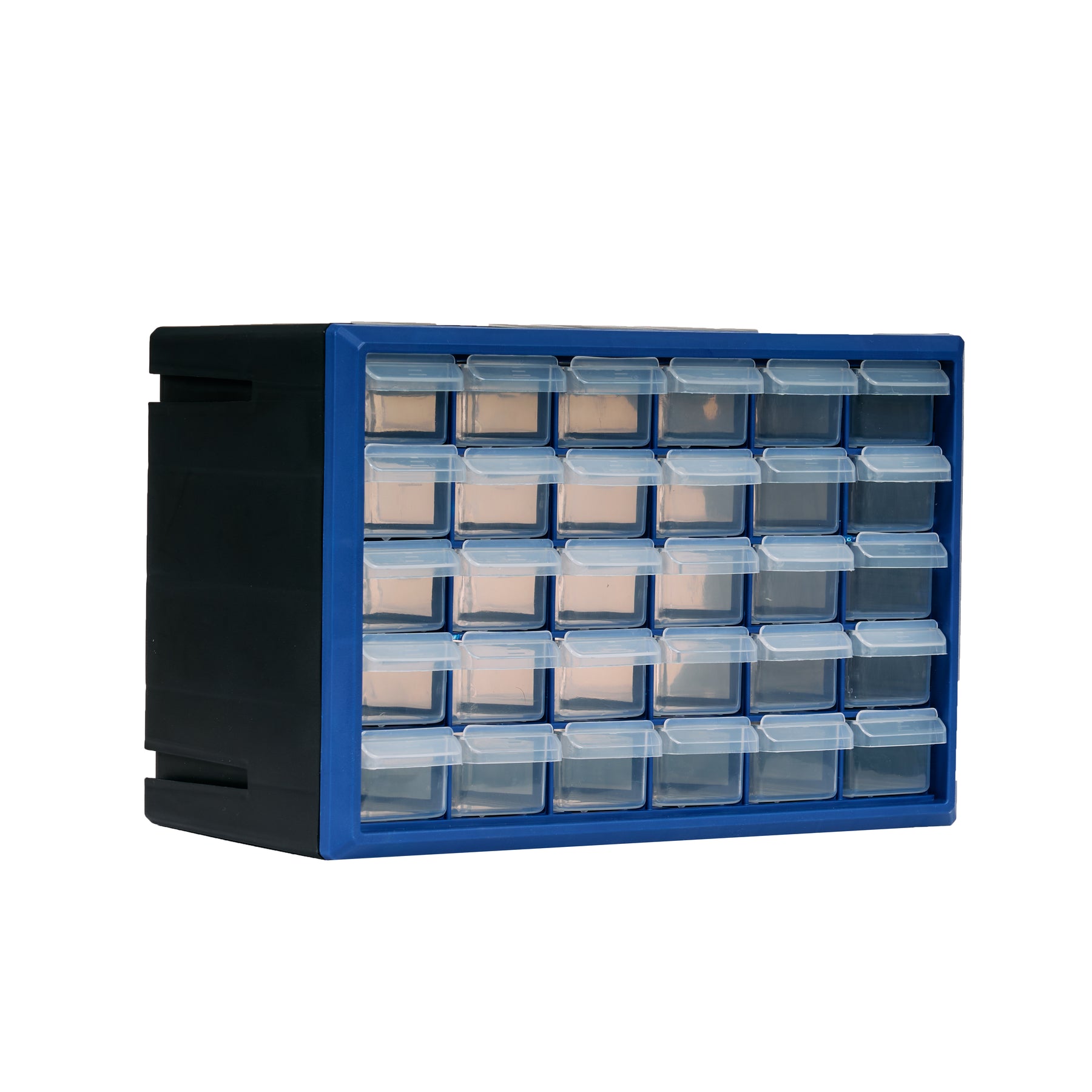 30-Drawer Small Parts Cabinet, Stackable, Clear, 14.17 × 7.09 × 9.45 in