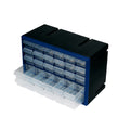 30-Drawer Small Parts Cabinet, Stackable, Clear, 14.17 × 7.09 × 9.45 in