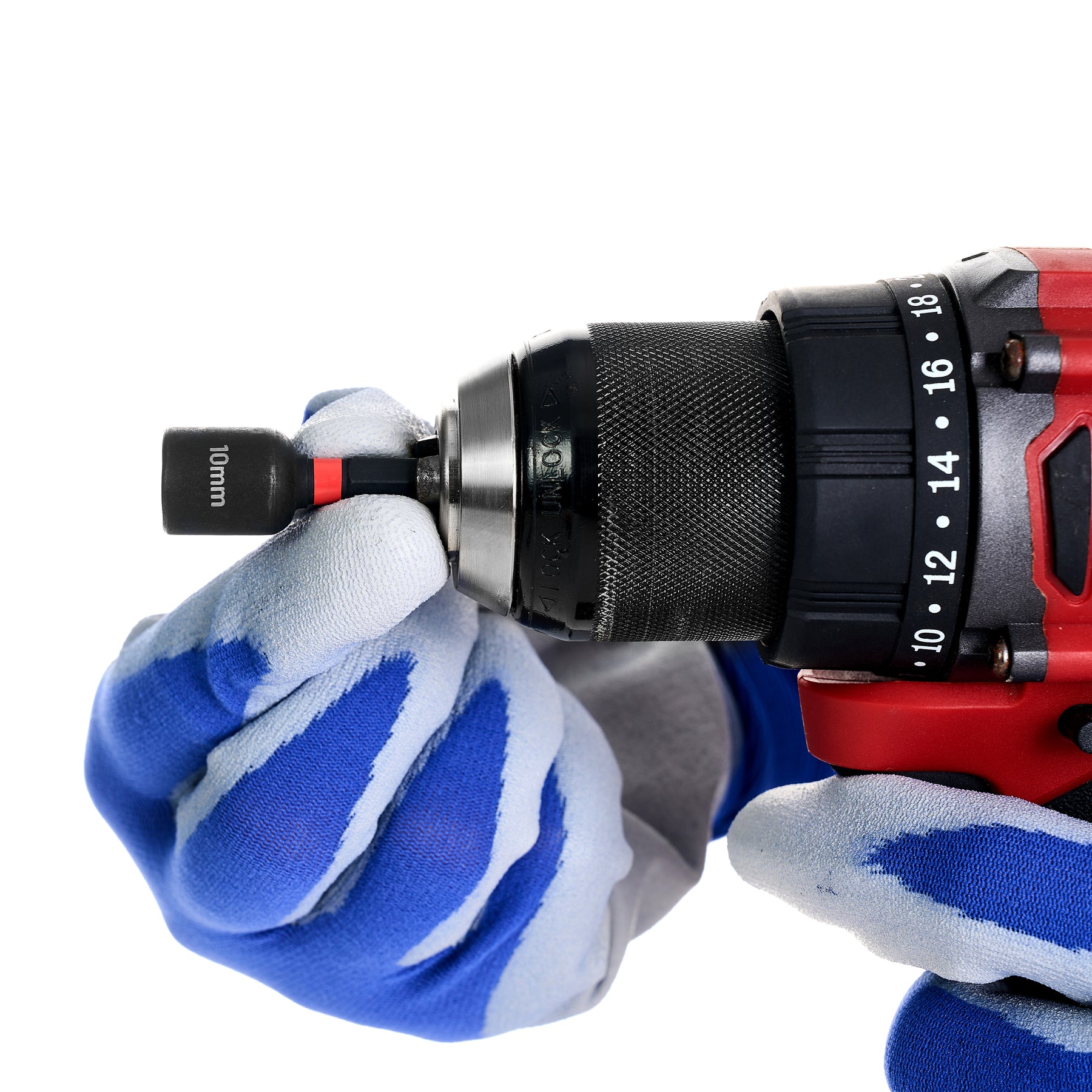 10 mm Impact Nut Driver, Magnetic Tip, 1-7/8" Length, 1 pc