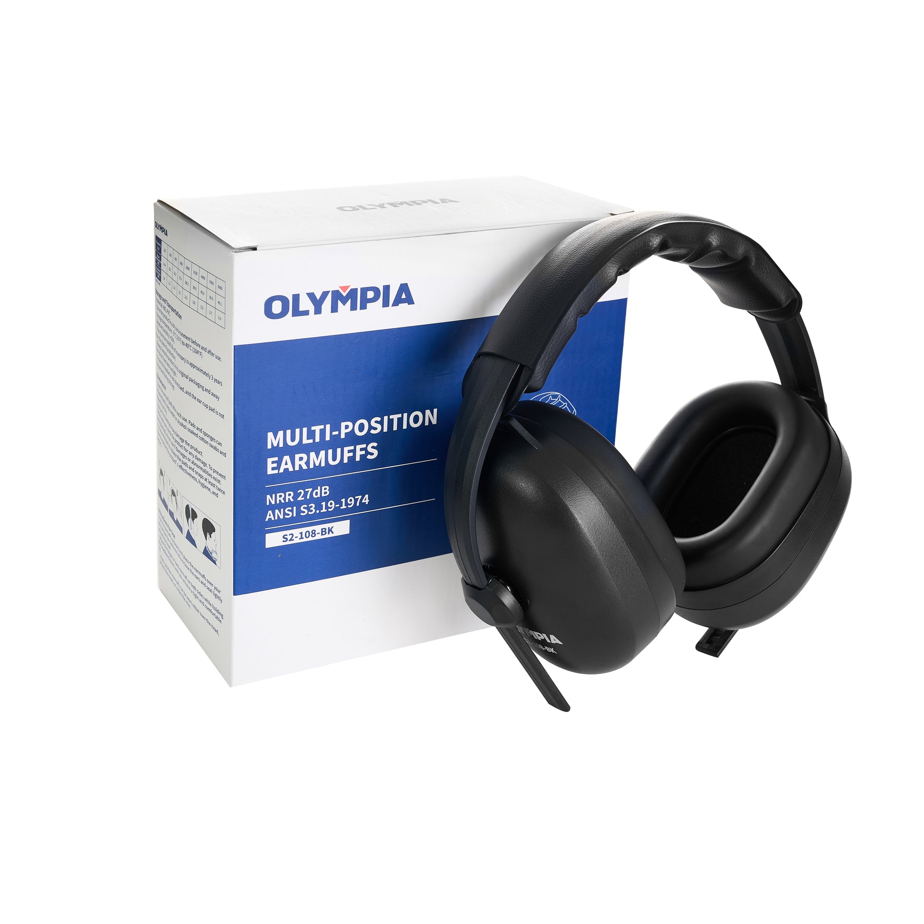 Multi-Position Earmuff, 27 dB NRR, Black