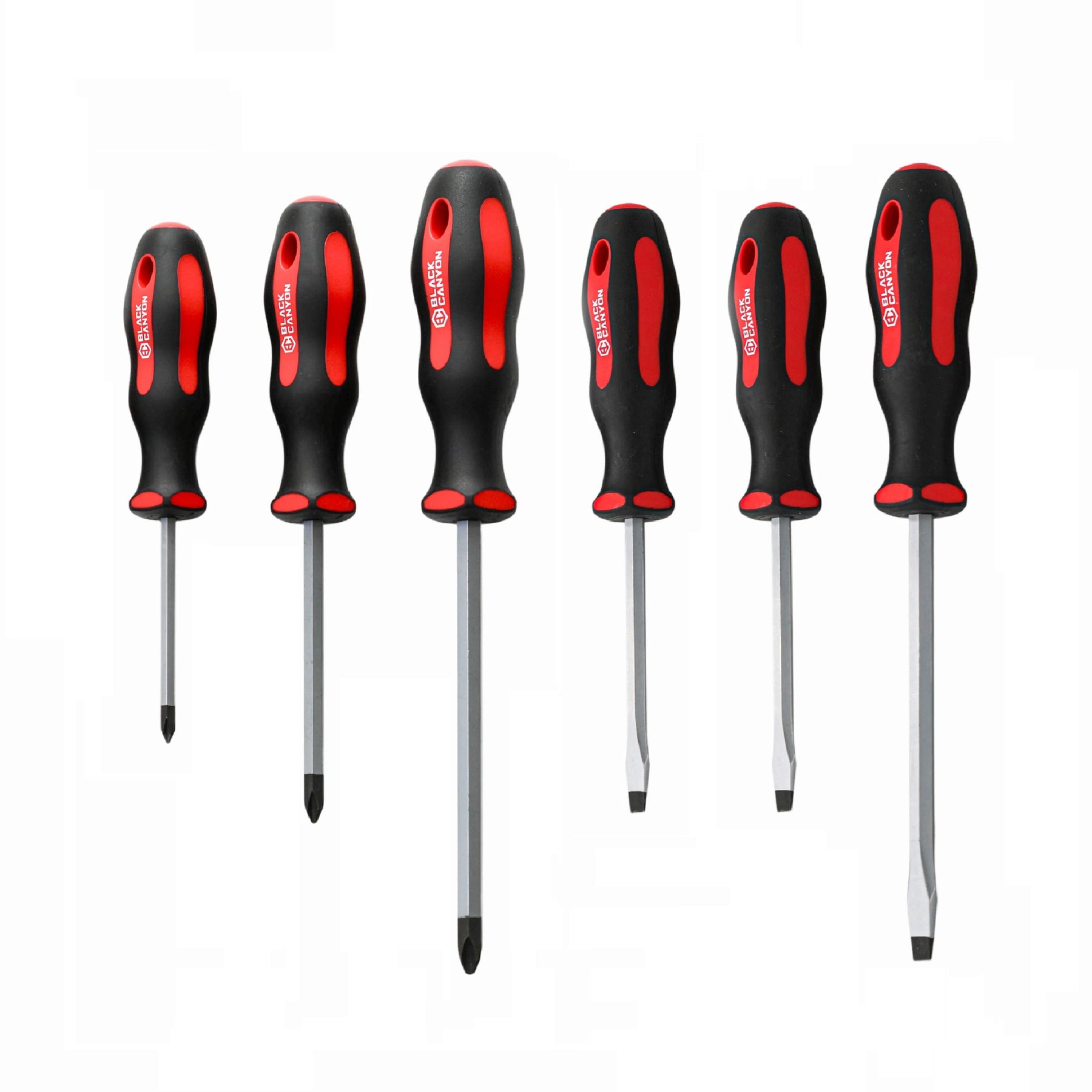 6-Piece Phillips and Slotted Screwdriver Set with Comfort Grip