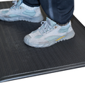 Ribbed Anti-Fatigue Mat, 3 x 5 ft, 5/8 in Thick, Black