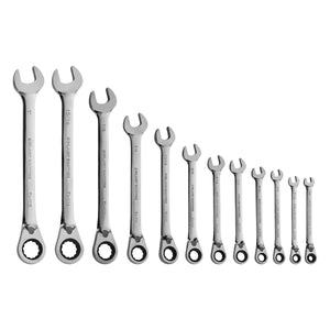 12-Piece SAE Ratcheting Combination Wrench Set
