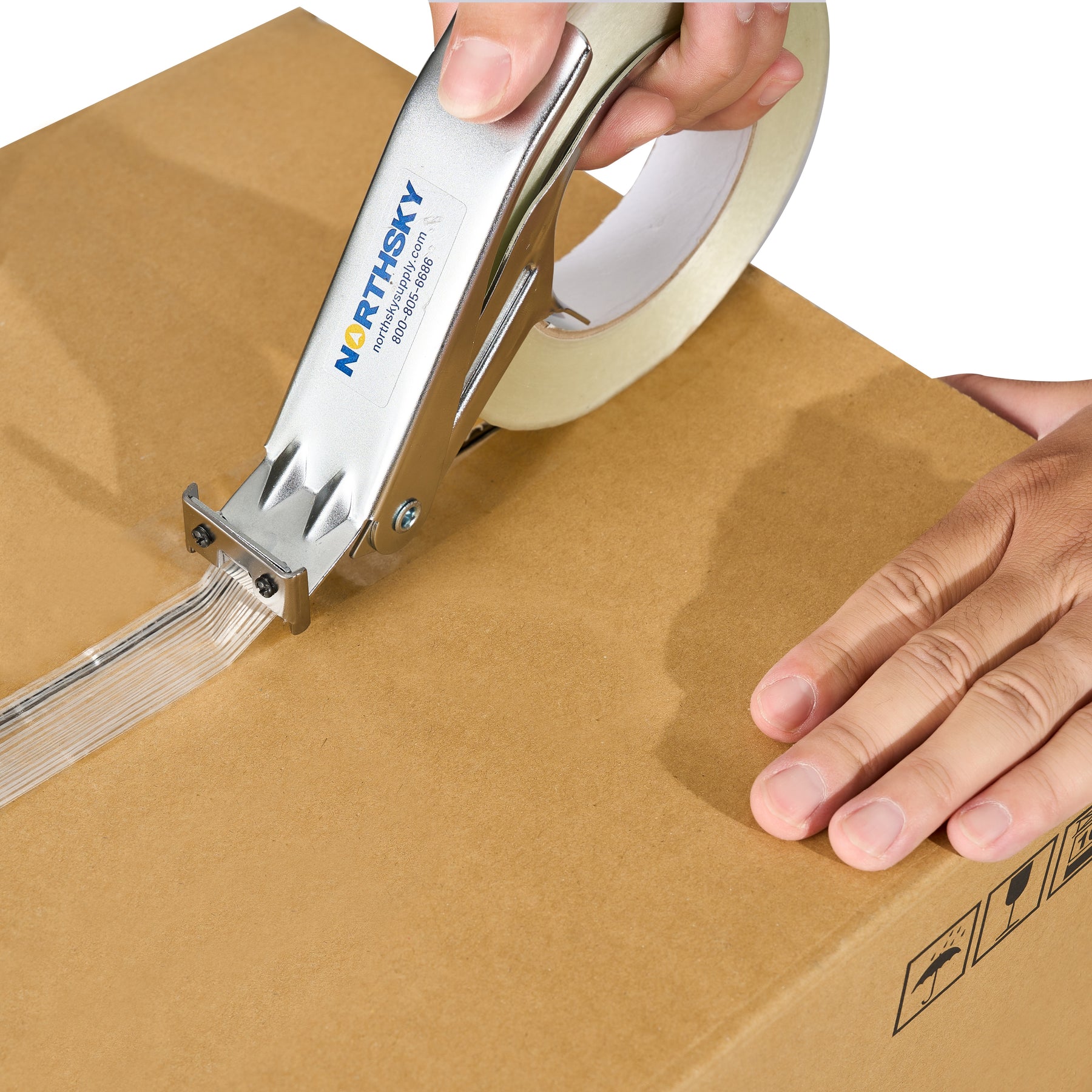 Handheld Strapping Tape Dispenser, 1 in Max Tape Width