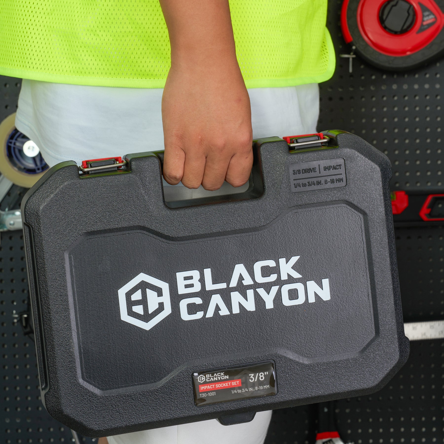 3/8 in Drive Impact Socket Set, 6-Point, Metric/SAE, 45 Piece