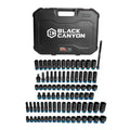 1/2 in Drive Impact Socket Set, 6-Point, Metric/SAE, 87 Piece