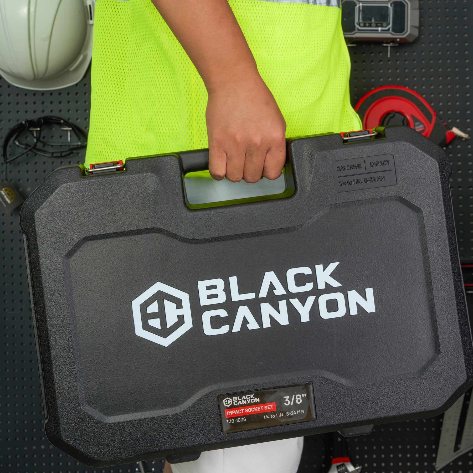 3/8 in Drive Impact Socket Set, 6-Point, Metric/SAE, 72 Piece