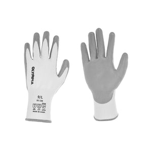 Cut Resistant Gloves, 13ga, Polyurethane Dip, L/9, Cut Level A2, Abrasion Level 5, 12 pairs