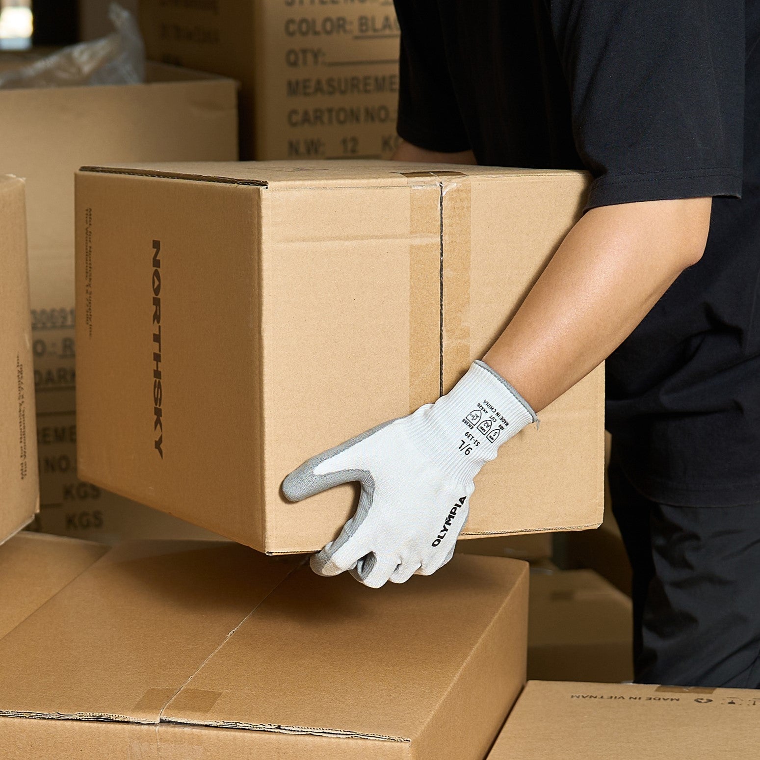 Cut Resistant Gloves, 13ga, Polyurethane Dip, L/9, Cut Level A2, Abrasion Level 5, 12 pairs