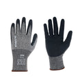 Knit Gloves, Size L, Foam, Gray / Black, Cut Level A3, Abrasion Level 5,
