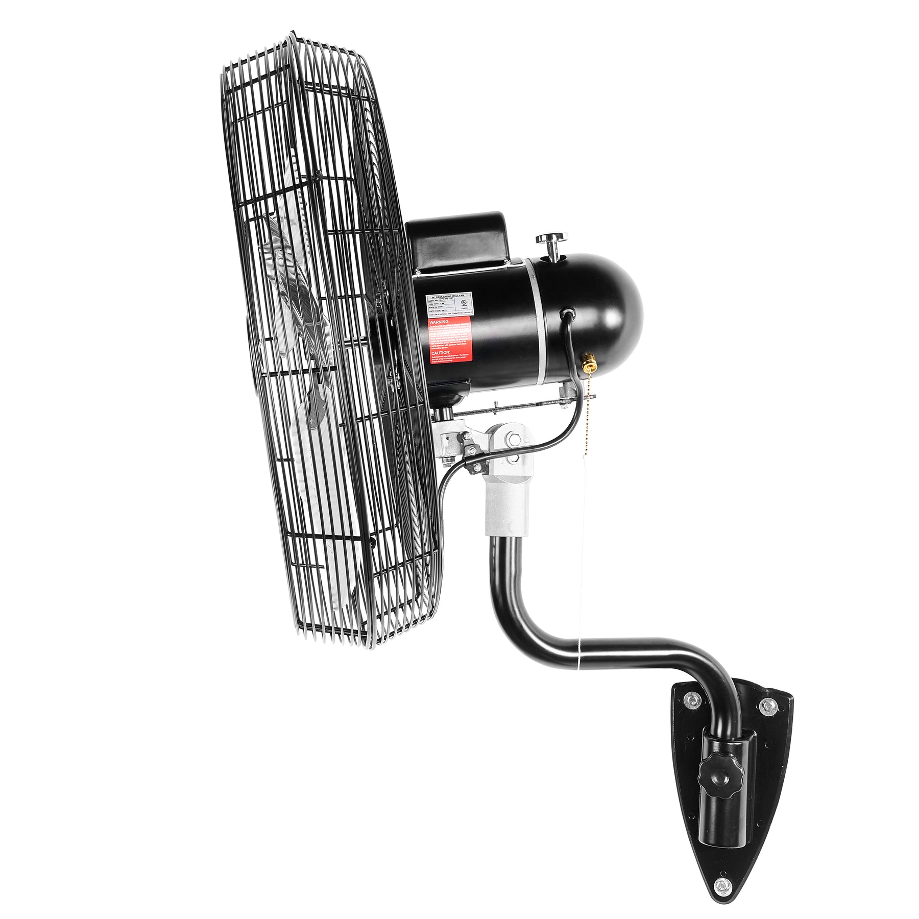 24 in Oscillating Wall-Mount Fan, 6,400 CFM, 2 Speeds, 1/4 HP