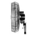 24 in Non-Oscillating Wall-Mount Fan, 5,450 CFM, 2 speeds, 1/4 HP