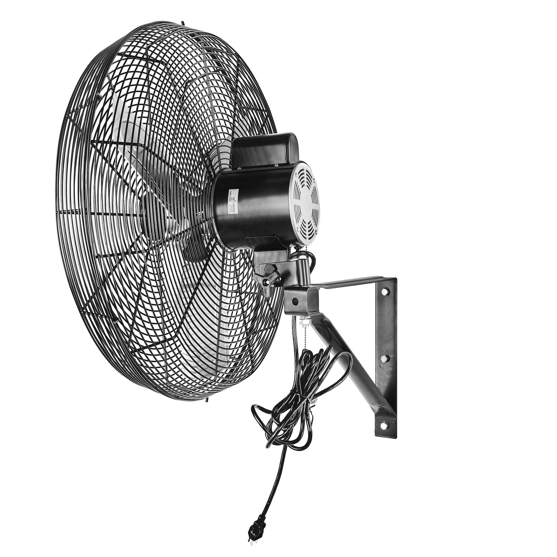 24 in Non-Oscillating Wall-Mount Fan, 5,450 CFM, 2 speeds, 1/4 HP