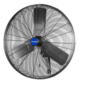 30 in Non-Oscillating Wall-Mount Fan, 7,250 CFM, 2 speeds, 1/4 HP
