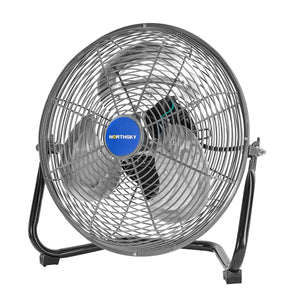 12 in Workstation Floor Fan, 1,200 CFM, 3 Speeds, 1/12 HP