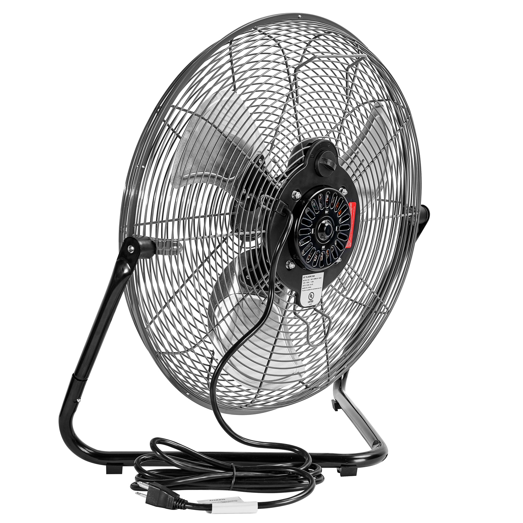 18 in Workstation Floor Fan, 3,200 CFM, 3 Speeds, 1/8 HP
