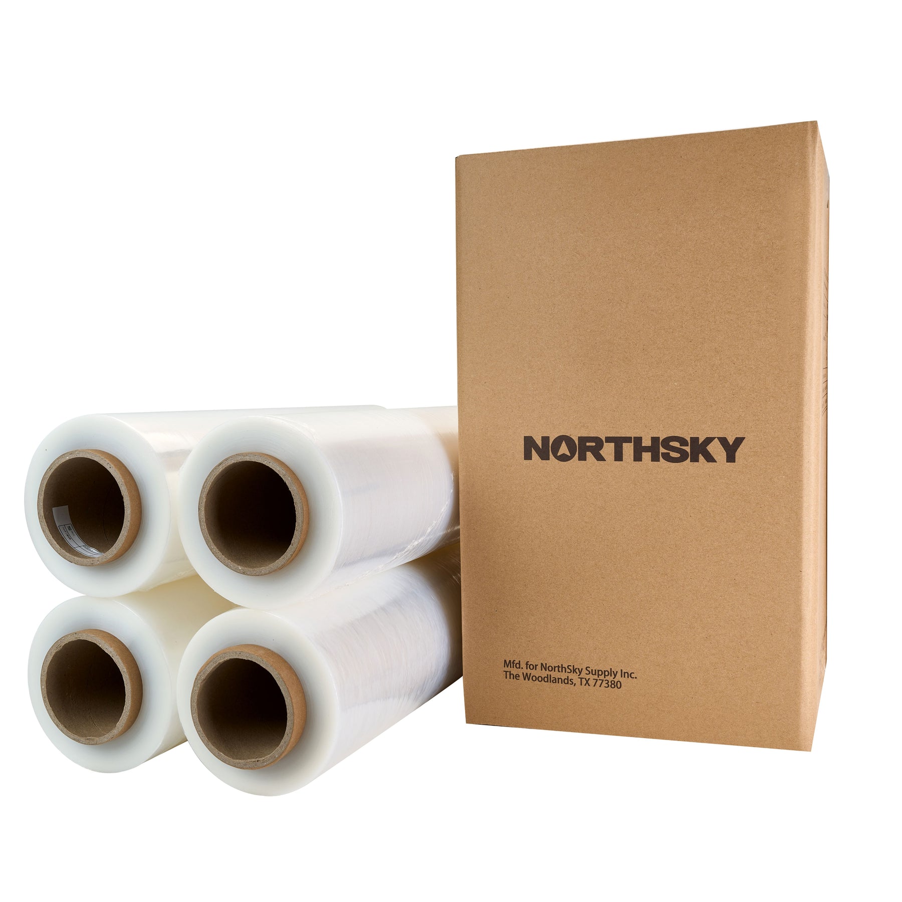 Stretch Wrap Film, Cast, 60 Gauge, 18" x 2000', 4 Rolls