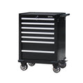 Rolling Tool Cabinet and Flip-Top Chest, 10 Drawers, 27" x 18", Black