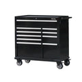Rolling Tool Cabinet and Flip-Top Chest, 16 Drawers, 42" x 18", Black