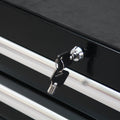 Rolling Tool Cabinet and Flip-Top Chest, 16 Drawers, 42" x 18", Black