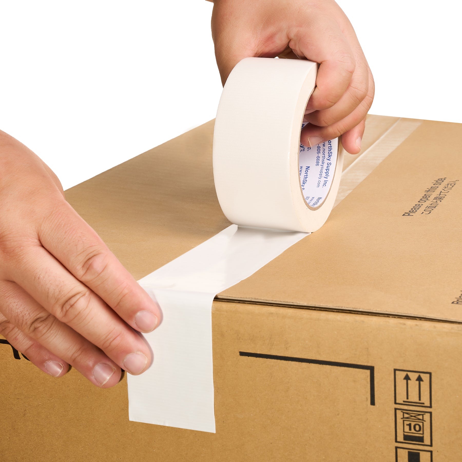 Duct Tape, 2 in × 20 yd, White, 1 Roll