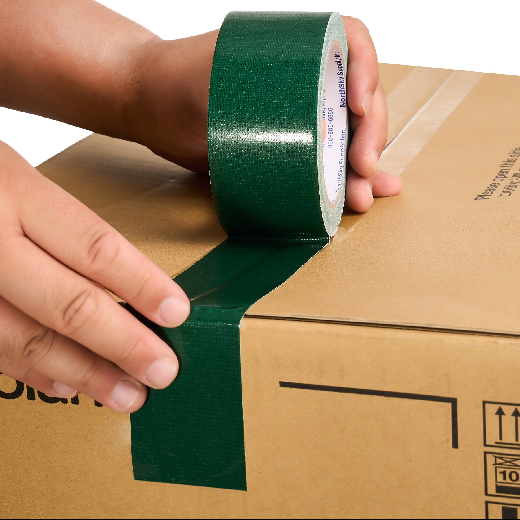 Duct Tape, 2 in × 20 yd, Green, 1 Roll