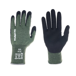 Cut-Resistant Gloves, 18ga, Nitrile Coated,  L/9, Cut Level A4, Abrasion Level 5, 12 Pairs