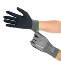 Knit Gloves, Size S, Foam, Gray / Black, Cut Level A3, Abrasion Level 5,