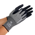 Knit Gloves, Size M, Foam, Gray / Black, Cut Level A3, Abrasion Level 5,